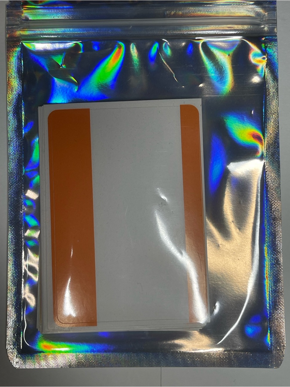 Orange & White Label Stickers